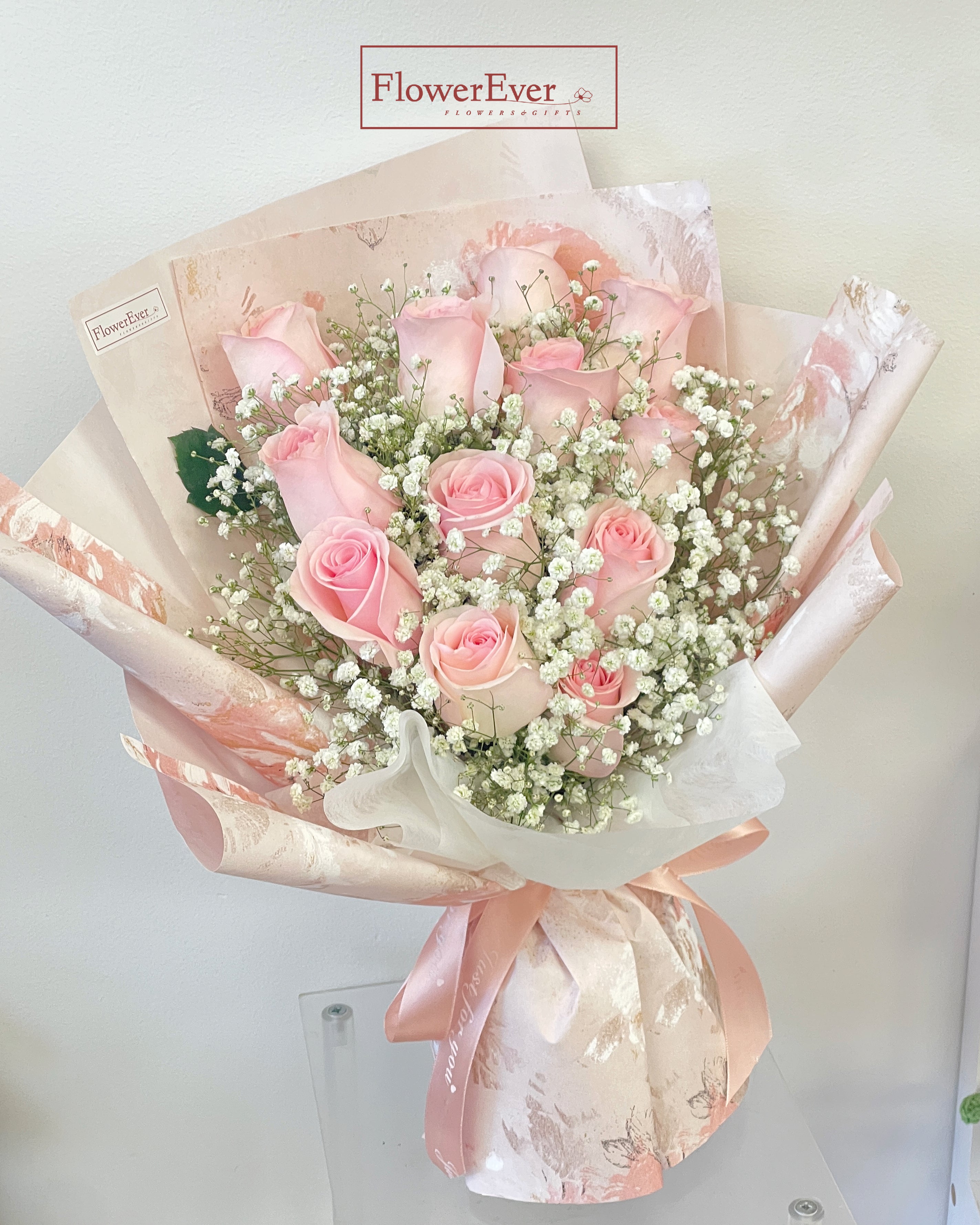 Pink Rose Bouquet with Baby&