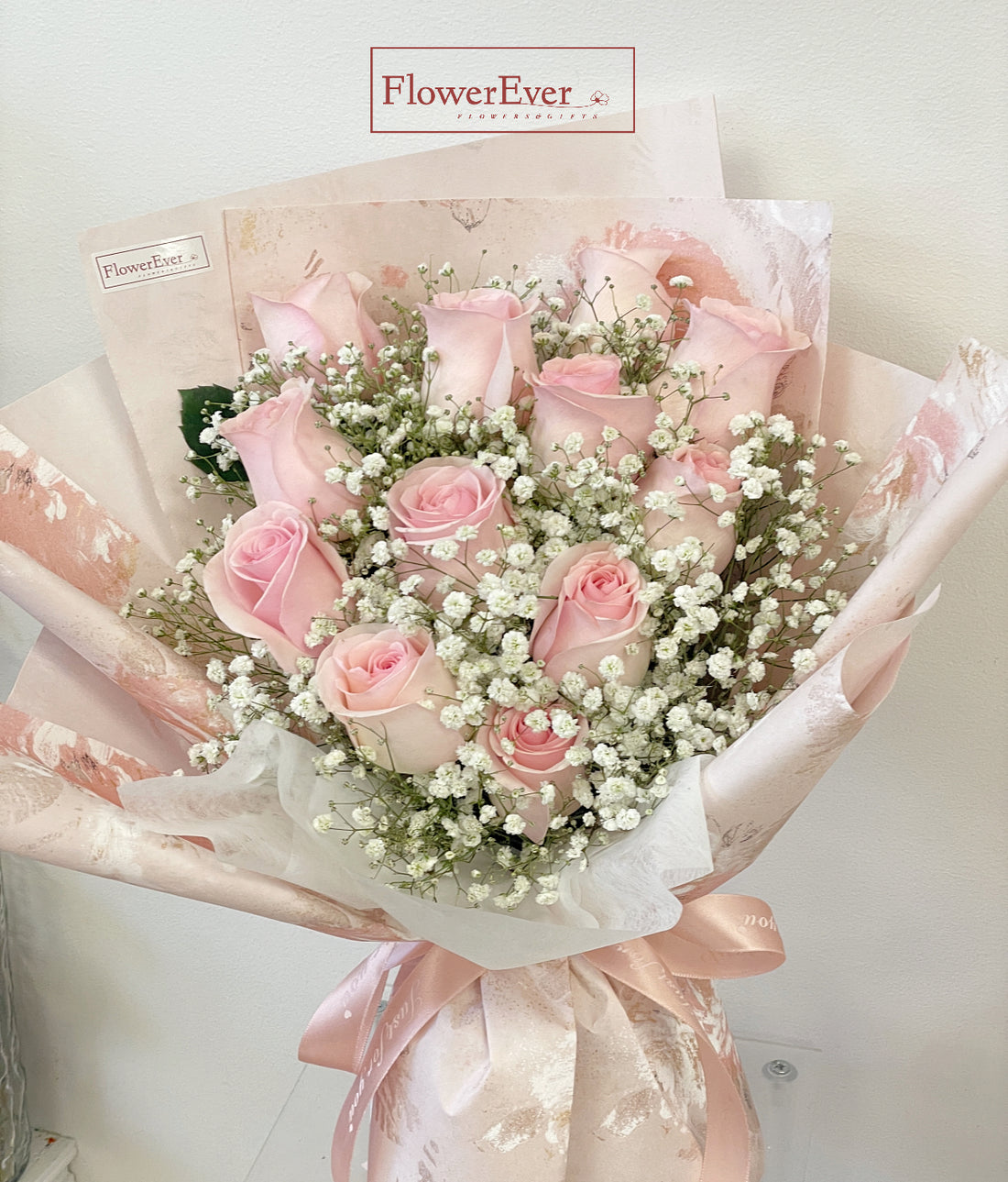 Pink Rose Bouquet with Baby&