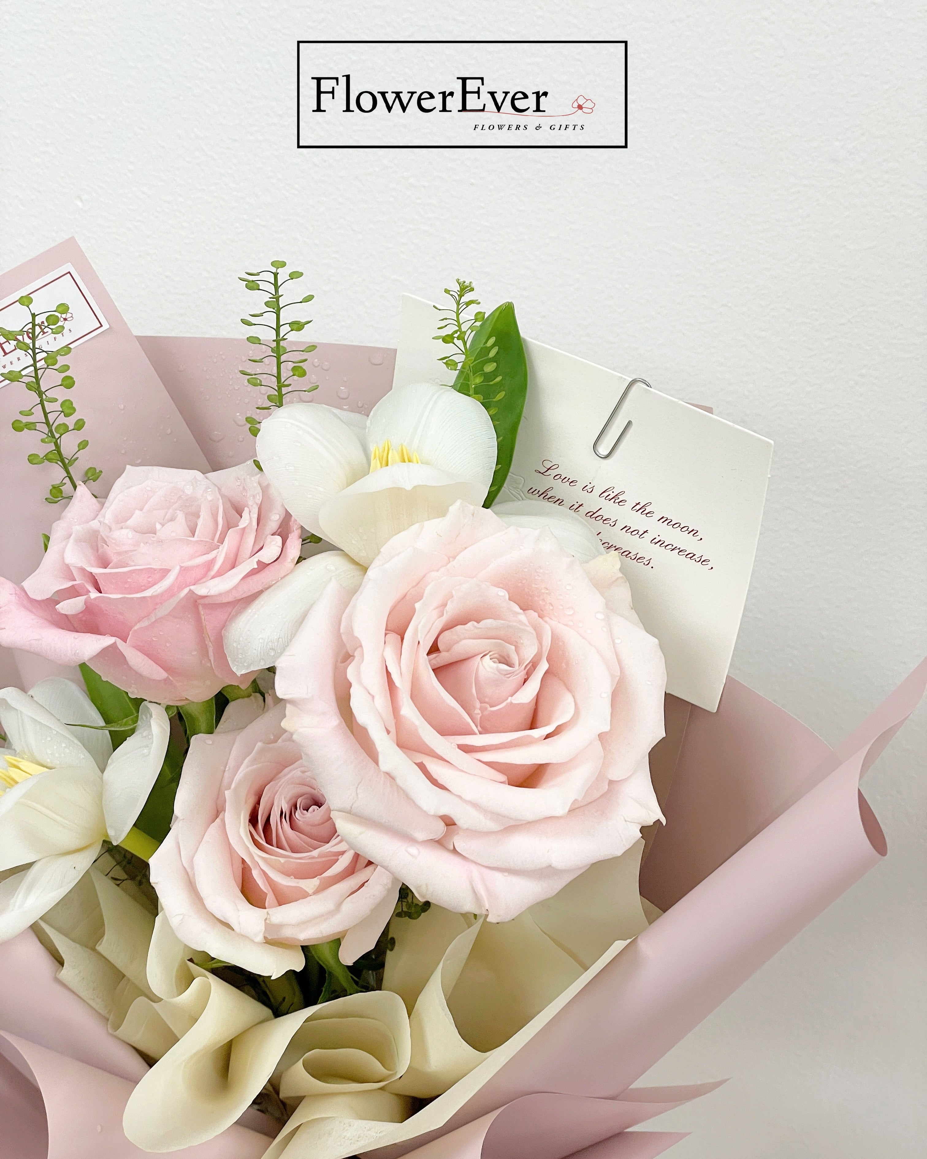 Mini Pink Rose & Tulips Bouquet|Mixed Flowers