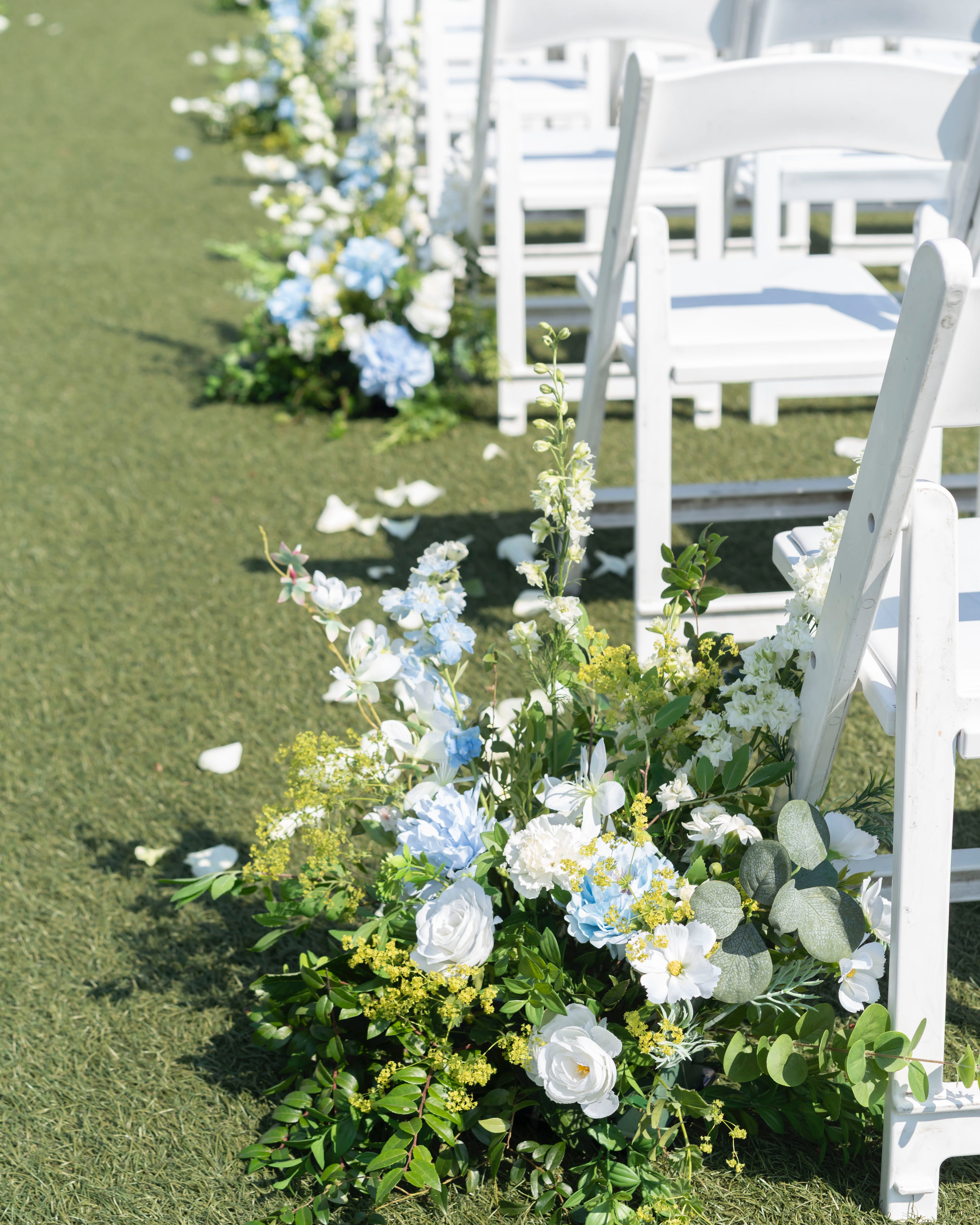Wedding decor by FlowerEver – Ceremony Aisle Flower/ Aisle Markers – New York florist