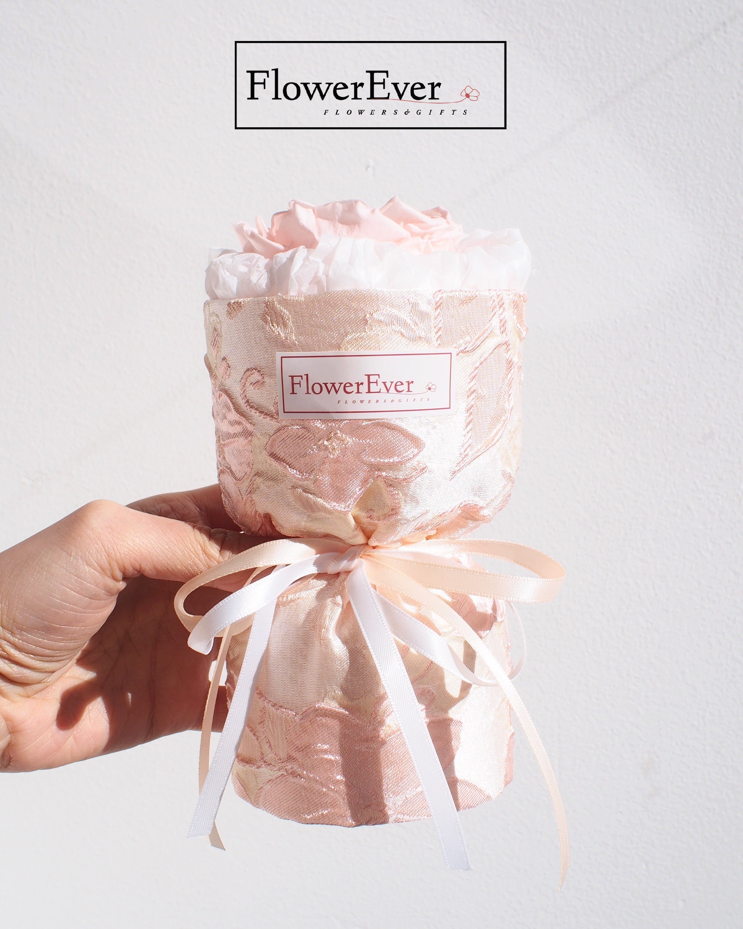 Preserved Real Rose Mini Pink Bouquet - Sweet & Lovely