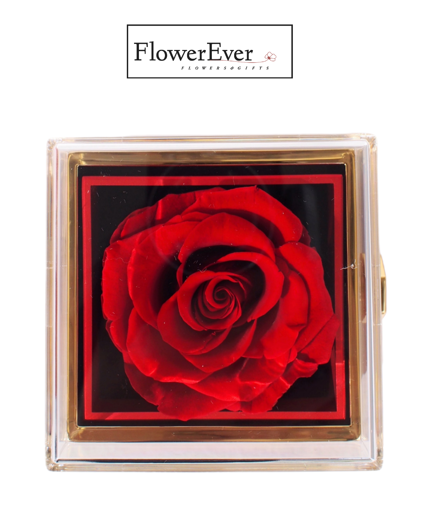 Forever Rose Ring Box for Jewelry, Rotatable Interior|Surprise Luxury Gift for Her