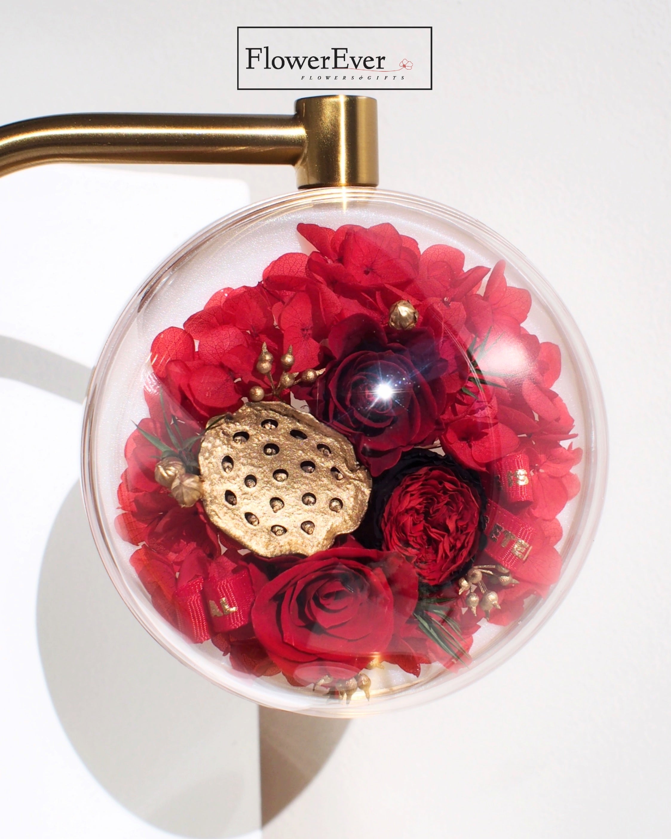 Preserved Real Rose Night Lamp w. Fast Wireless Phone Charging|Modern Floral Gifts