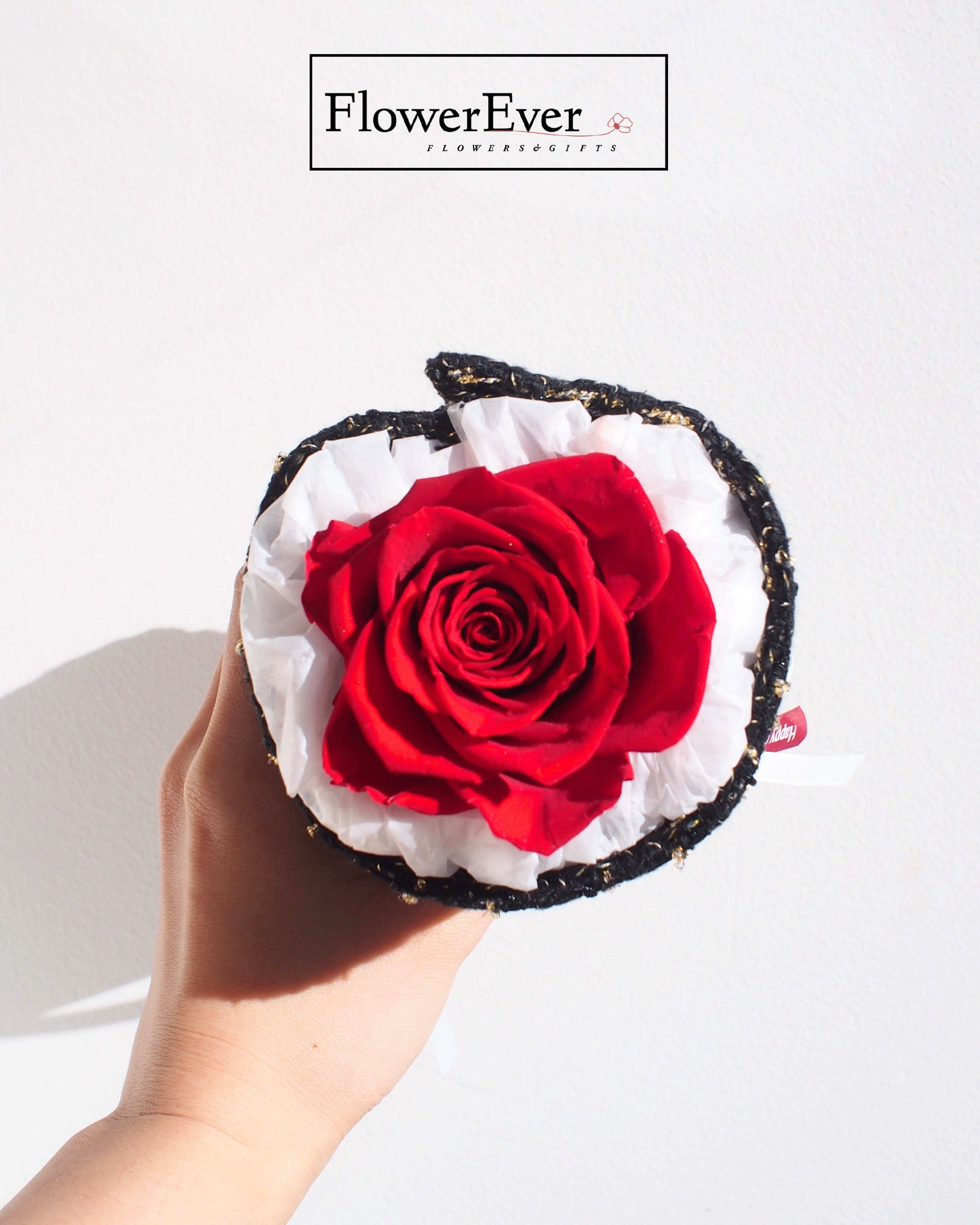 Designer-Inspired Preserved Real Rose Mini Blue Bouquet - Elegant & Chic