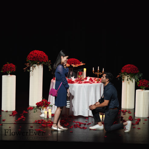 Proposal decoration setup – NYC Royal Beauty & the Beast Proposal Decor Package-Champagne... – New York proposal decorator