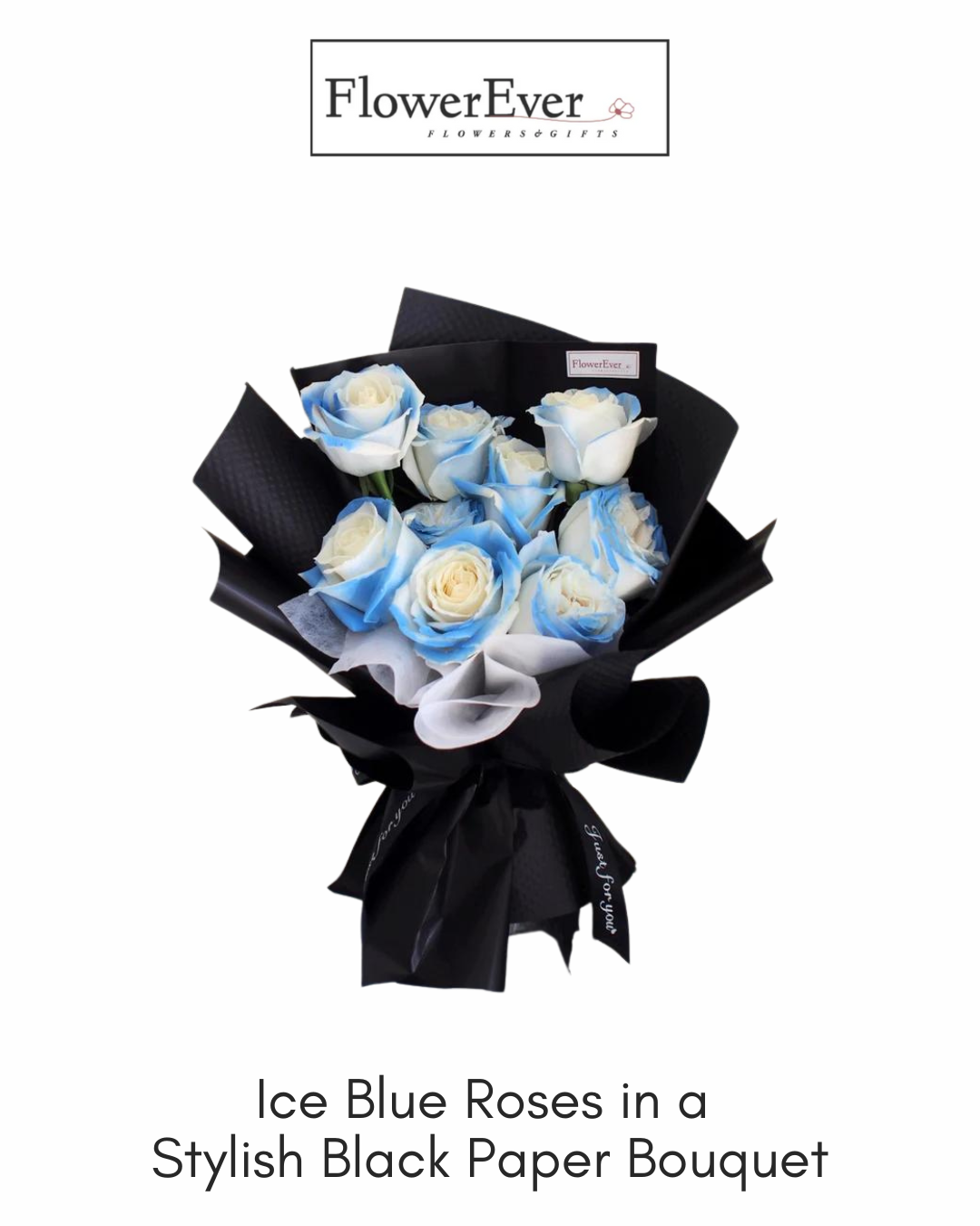 Elegant Black and Blue Bouquet