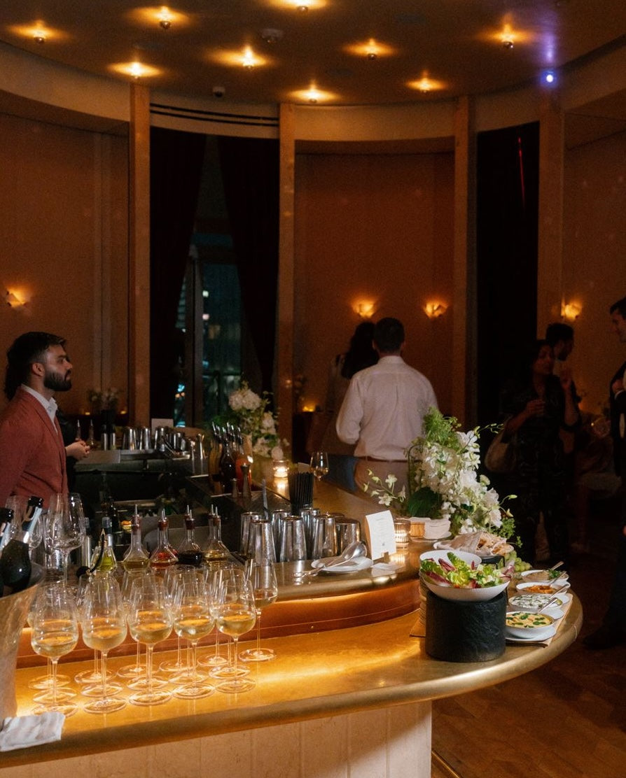 Green & White Wedding After Party at Overstory NYC | Manhattan Skyline Views
