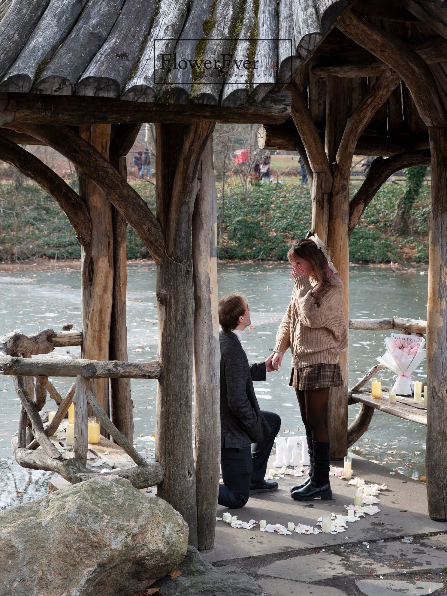 Surprise Proposal at Wagner Cove, Central Park New York City