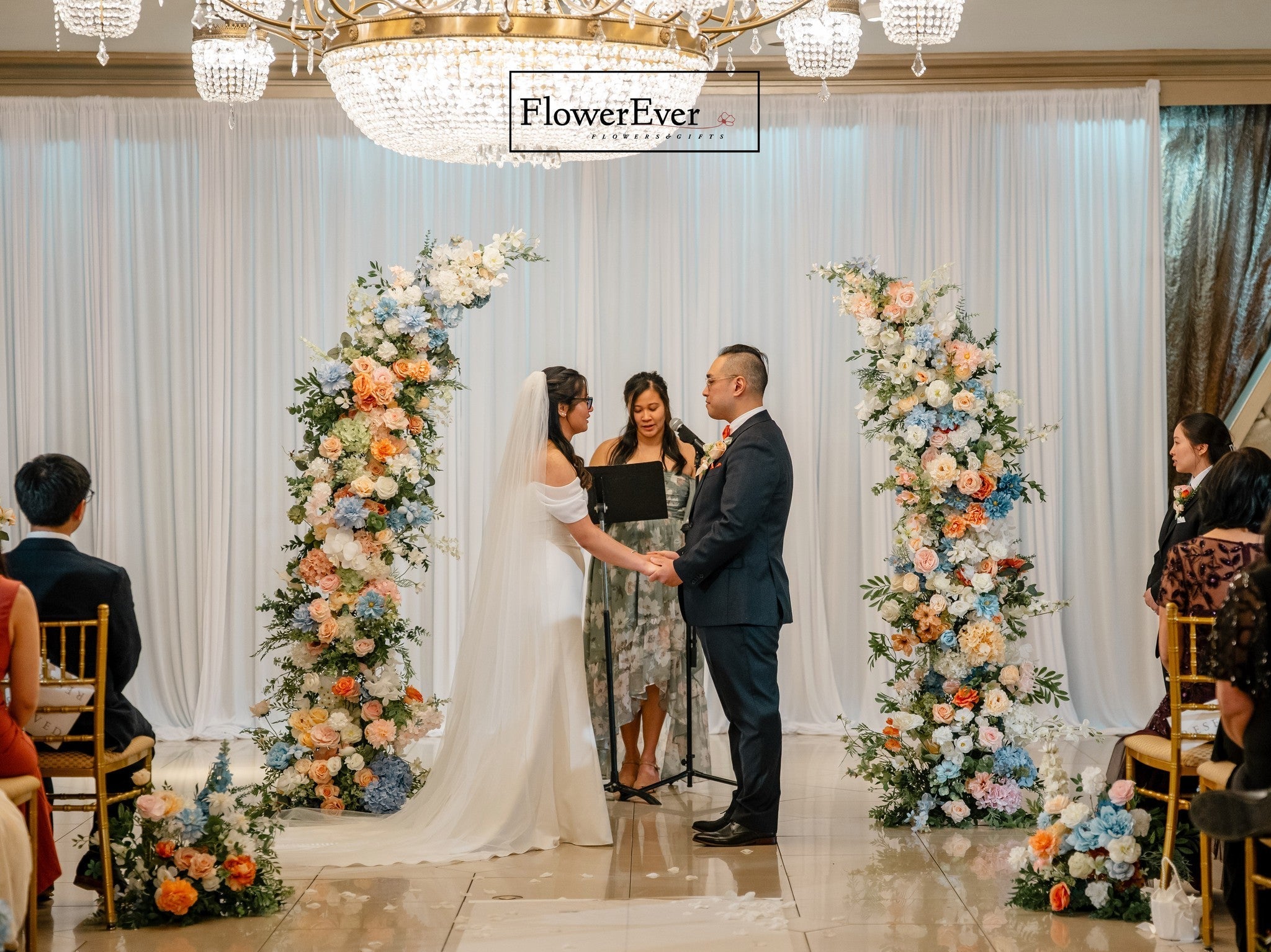 Winter Wedding Florals at Leonard's Palazzo in Great Neck NYC