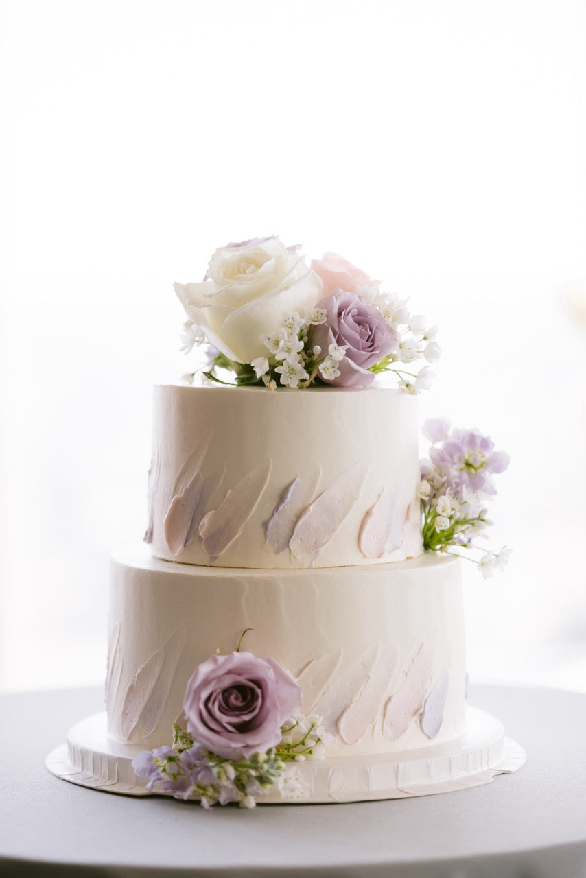 Wedding Cake Floral Decor - Fresh Flowers
