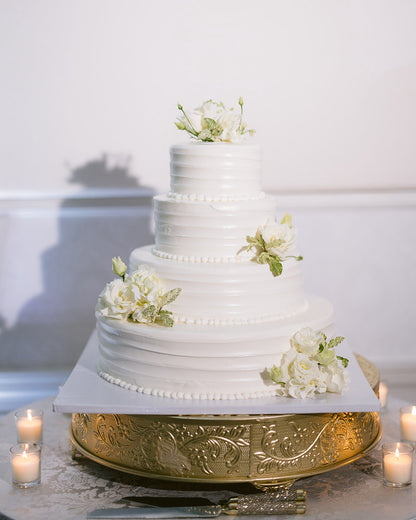 Wedding Cake Floral Decor - Fresh Flowers
