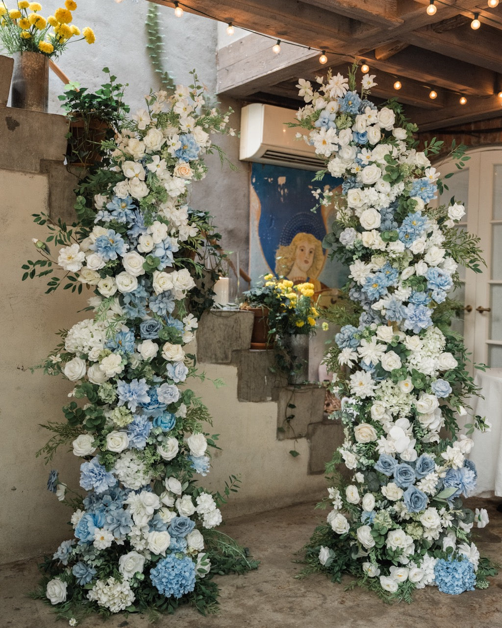 Wedding Floral Arch - Crescent Moon Half Arches