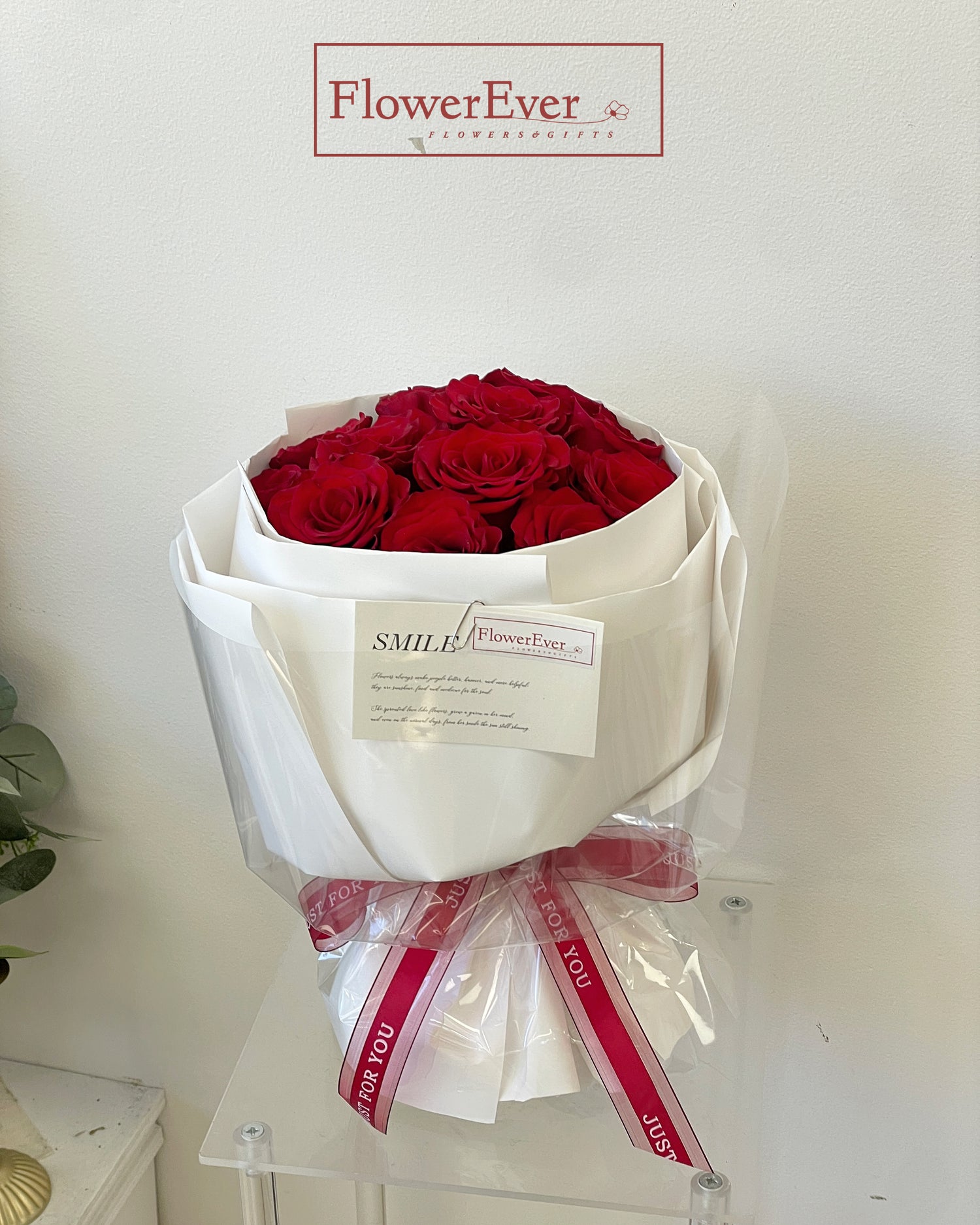 Red Rose Round Bouquet｜12 Stems