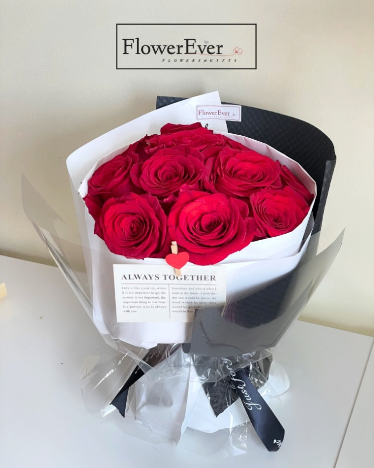 Capture Romance with a Red Rose Bouquet in Russian Elegance