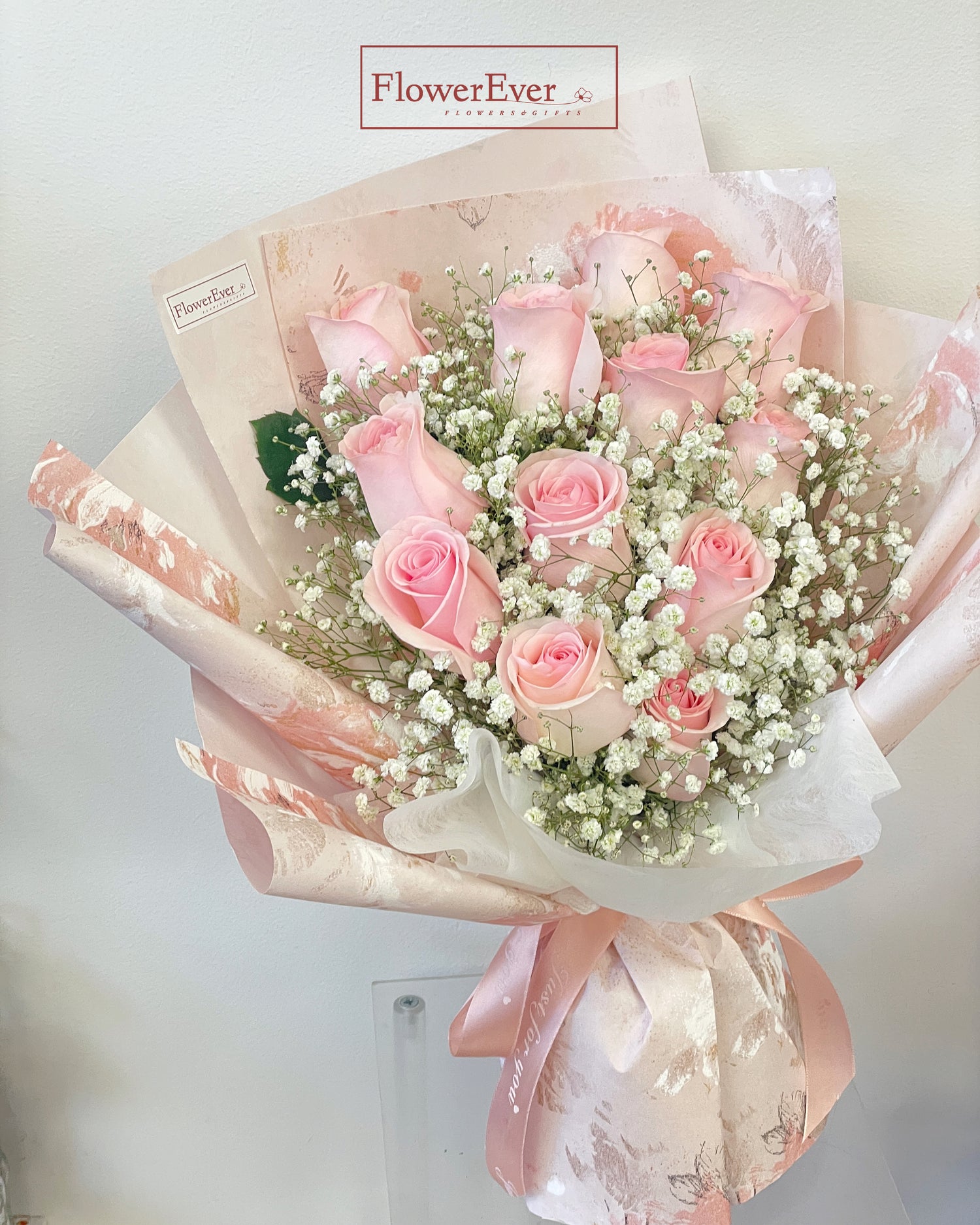 Pink Rose Bouquet with Baby&