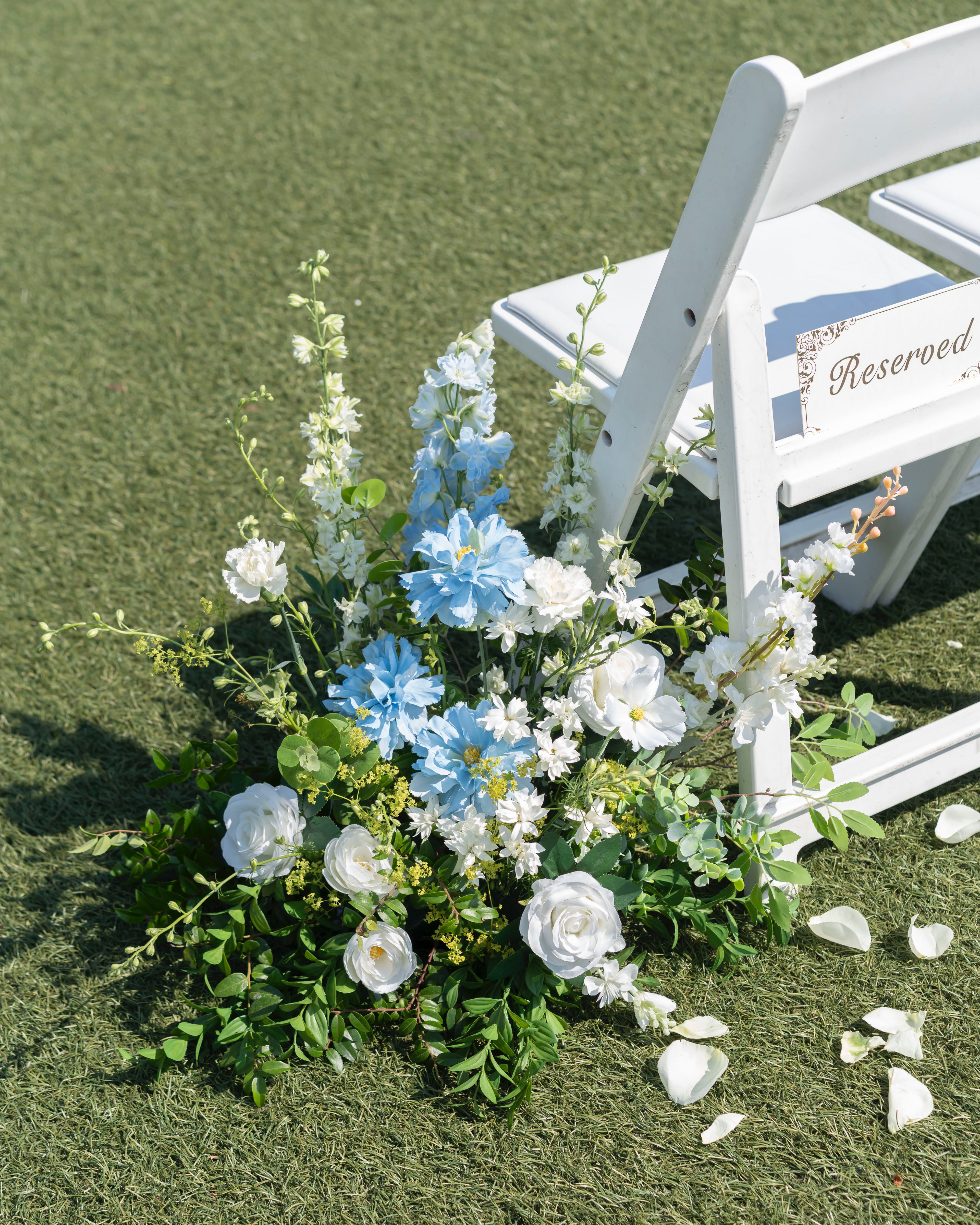 Wedding decor by FlowerEver – Ceremony Aisle Flower/ Aisle Markers – New York florist