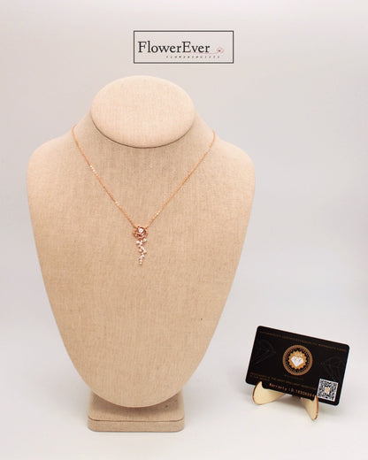 Graceful Rose Pendant Moissanite Necklace for Timeless Beauty