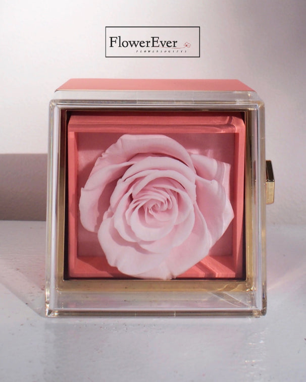 Forever Rose Ring Box for Jewelry, Rotatable Interior｜Surprise Luxury Gift for Her