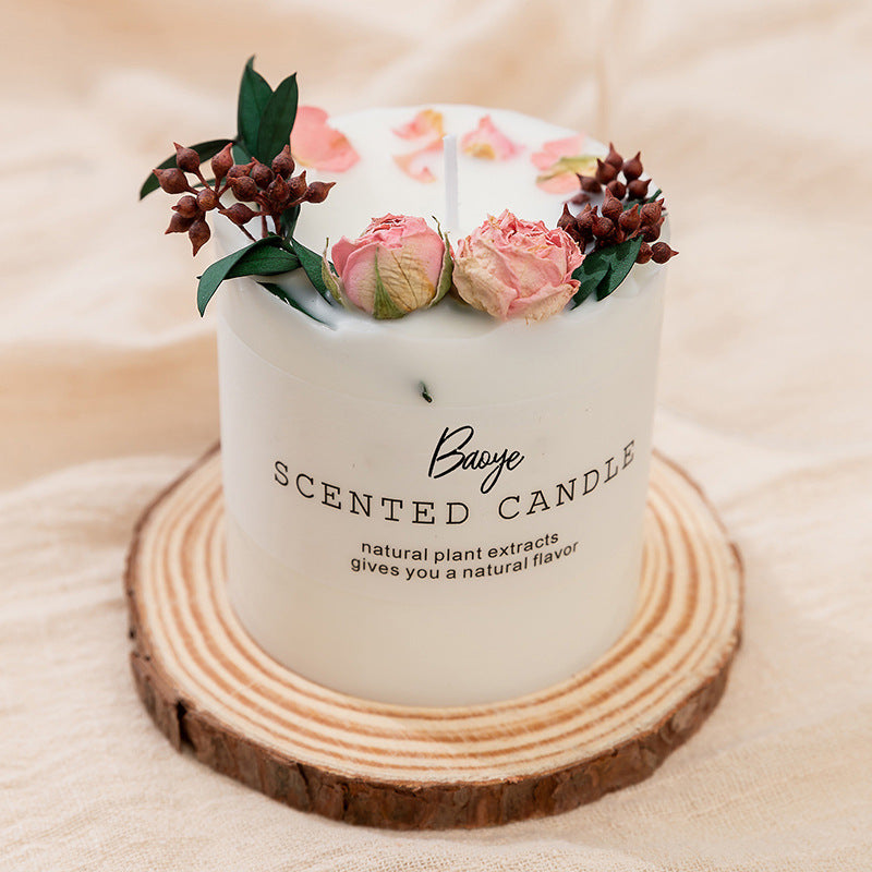 Experience Relaxation with the Dried Rose Candle Set&