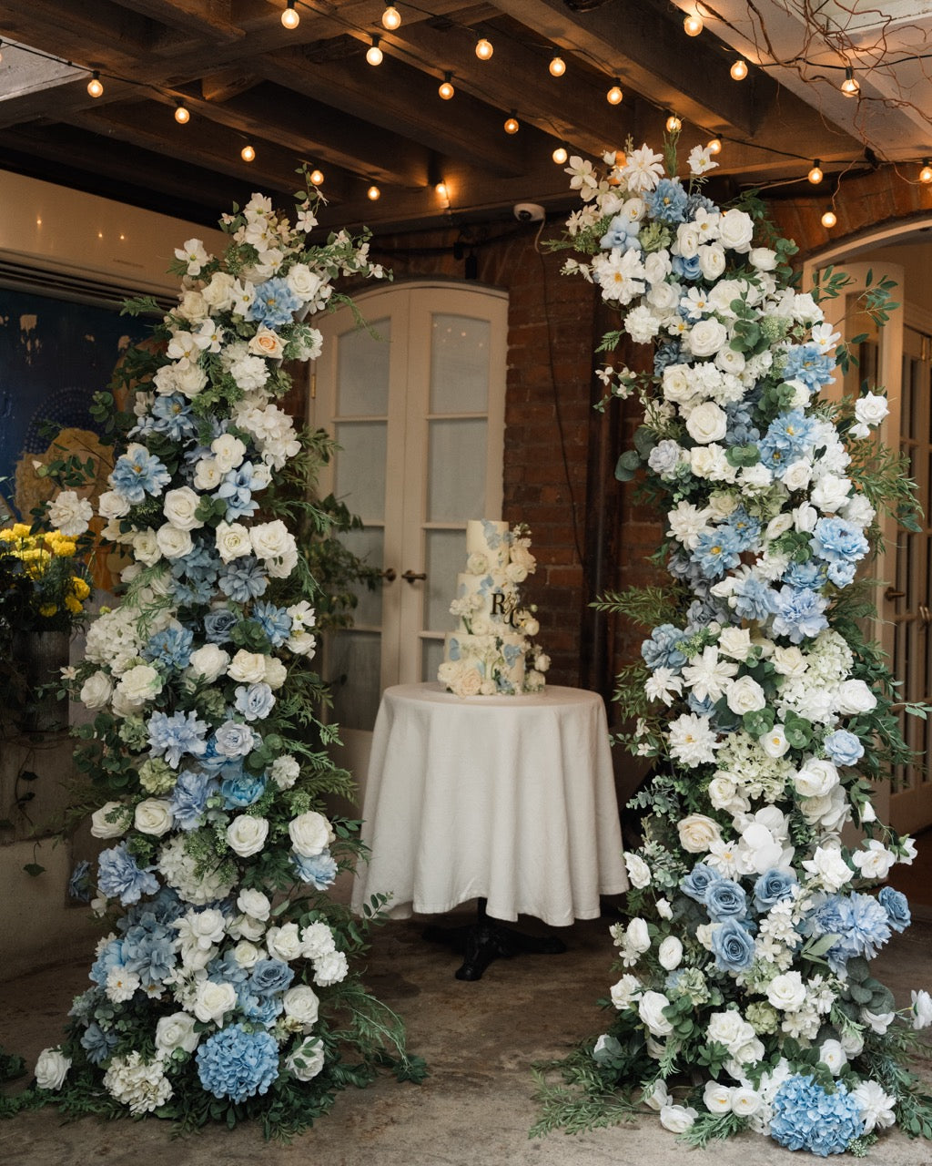 Wedding decor by FlowerEver – Wedding Floral Arch - Crescent Moon Half Arches – New York florist