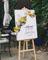 Wedding Welcome Sign - With Flowers Inserts by FlowerEver, New York wedding florist