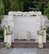 Wedding Floral Decor - Flower on White Columns by FlowerEver, New York wedding florist